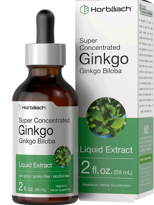 Ginkgo Biloba Liquid Extract 2 fl oz for Men and Women Vegetarian Unisex Health