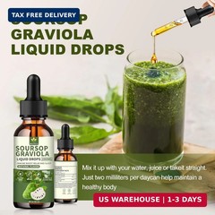 Soursop Bitters Liquid multivitami Drops,Pure Organic Soursop Leaves Extract,Imm