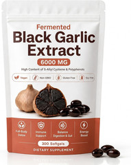 Fermented Black Garlic Extract, Natural Odorless Aged Garlic Supplements, Suppor