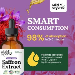 Organic Saffron Extract Drops 88.5 mg – Mood, Focus & Eye Support – Vegan Tinctu