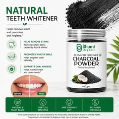 Activated Charcoal Organic Powder 400g Coconut Shell Based Pure Natural Powder