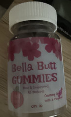 Natural Booty Gummies Butt Enhancer Glutes HIPS Curves 30 Servings EXP 12/26