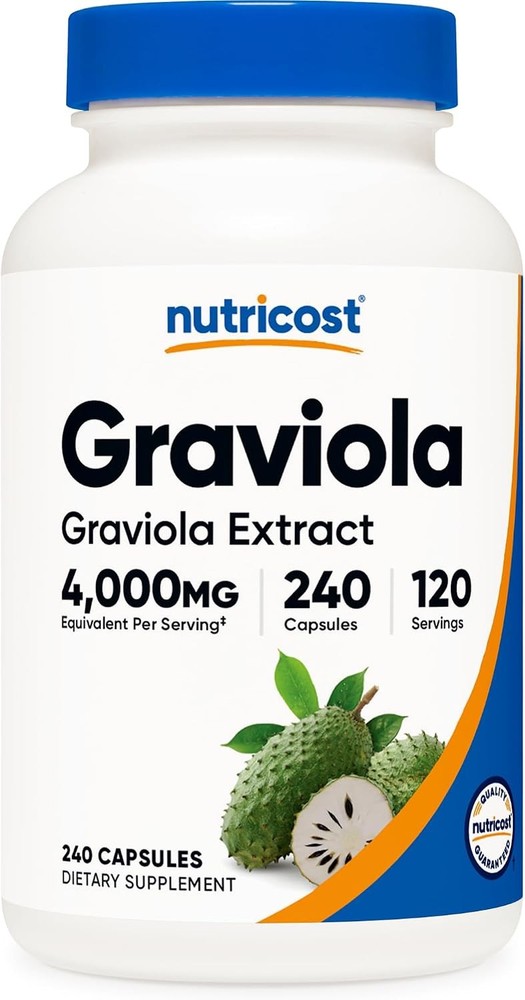 Nutricost Graviola Extract 240 Capsules for 120 Servings – Soursop (Annona Muric