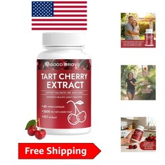 Tart Cherry Extract Capsules in 60 Count – High-Concentration Formula