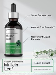 Mullein Leaf Extract Drops | 2 Fl Oz | Alcohol Free Liquid Tincture | Vegetarian