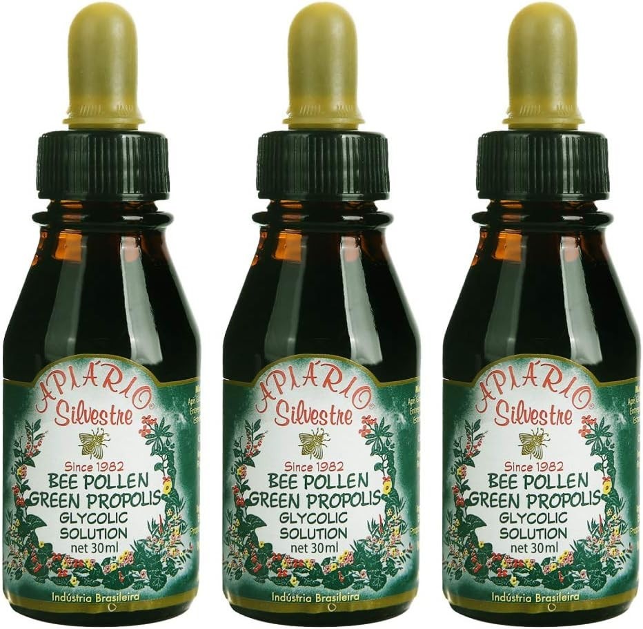 3-Pack – Apiario Silvestre Brazilian Bee Pollen & Green Propolis Glycolic Soluti