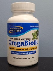 North American Herb & Spice OregaBiotic 60 L-V Caps – New / Sealed! Exp 2/2027
