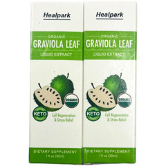 Graviola Leaf Liquid Extract 1fl oz – Organic Stress Relief EX 09/26 – LOT of 2