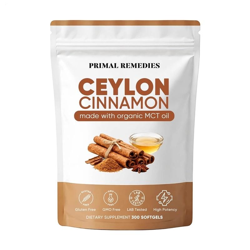 300 Softgels Ceylon Cinnamon with MCT Oil – Extra Strength Sugar Support