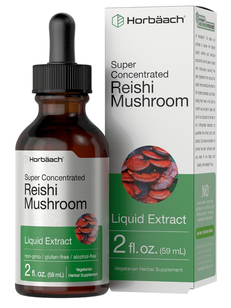 Reishi Mushroom Liquid Extract | 2 fl oz | Vegetarian | by Horbaach