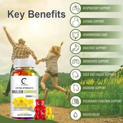 Mullein Leaf Gummies/ Capsule For Lung Cleanse Detox Herbal Dietary Supplement