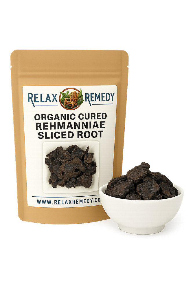 Organic Cured Rehmannia Sliced Roots – 100% Pure, Non-GMO Rehmannia Glutinosa