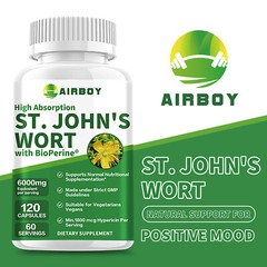 St. John’s Wort 6000mg – Stress Depression Relief, AnxietyReduce Mood Swings