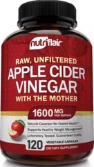 Apple Cider Vinegar 120 Capsules with The Mother Extra Strength Weight Loss Pill