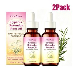 2x Cyperus Rotundus Oil Natural Hair Removal Reduces Body Hair Growth Body Care