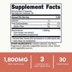 Type Zero Clean Glucomannan Konjac Root Extract (90 Capsules, 30 Servings)