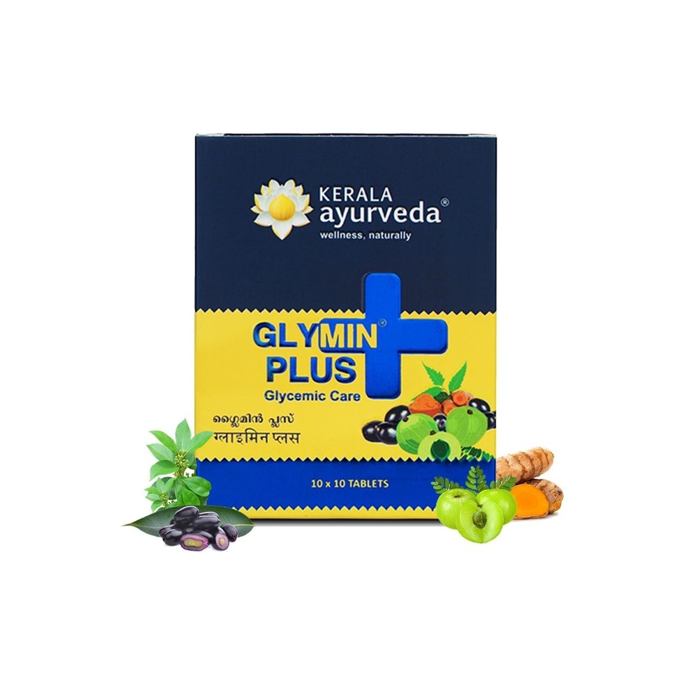 Kerala Ayurveda Glymin Plus Tablets – Ayurvedic Wellness Support – 100 Tabs