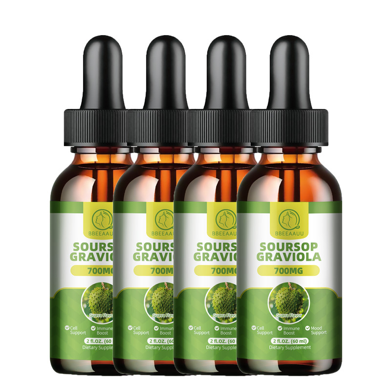 Soursop Graviola Liquid Drops 60ml | 700mg Extract | Vegan Gluten Free Herbal