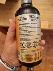 Serene Herbs Black Seed Bitters Liquid w/Energize, Strengthen Cleanse,Detox 4/28