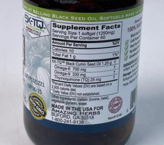 60 softgel capsules 1250 mg BLACK SEED Amazing Herbs 09/2027