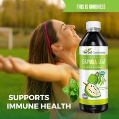 Natural 12oz Soursop Graviola Leaf Extract – Stress Relief & Immune Boost Drops