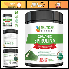 Organic Spirulina Powder – Premium USDA Certified, 57 Servings, Superfood Boost