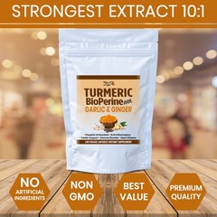 240 X CAPSULES TURMERIC BIOPERINE BLACK PEPPER GARLIC 95% CURCUMIN GINGER PILLS