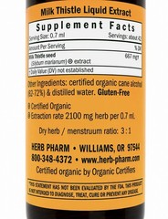 Herb Pharm Organic Milk Thistle Liquid Extract 1 fl oz (30 mL) Herbal Supplement