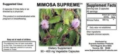 Mimosa Supreme by Supreme Nutrition. Properties: Antimicrobial, Ulcers, Detox.