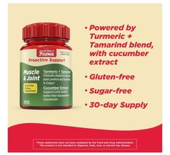 Tylenol Proactive Support Muscle & Joint Supplements Turmeric Tamarind Exp 3/27