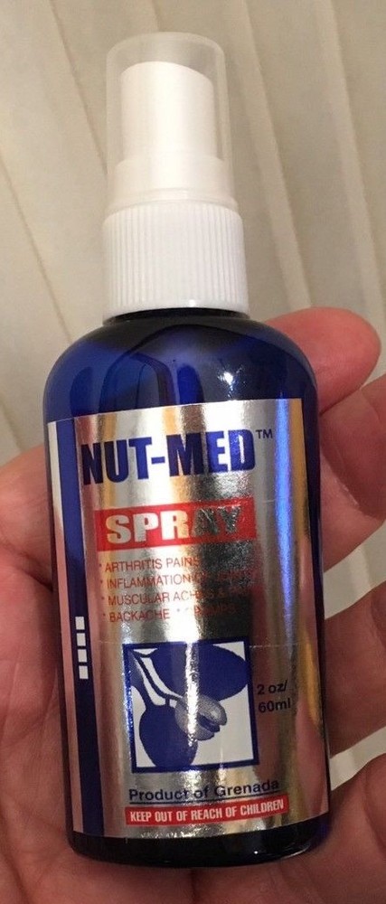 5 BOTTLES of Nut-Med Nutmed Pain Relief Spray NO MORE ACHES & PAINS 100% Organic