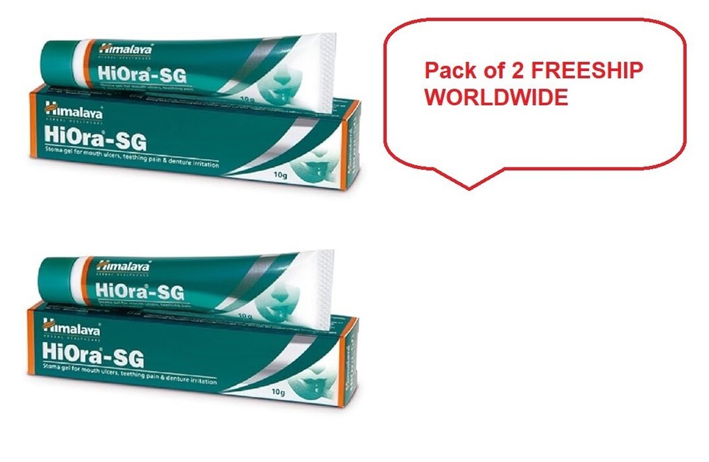 2 X 10gm Himalaya HiOra-SG Gel For Teeth Pain Mouth Ulcers FREESHIP LONG EXPIRY