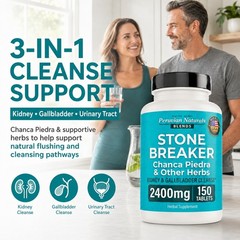 Chanca Piedra Stone Breaker 150 Tablets Kidney Cleanse Detox 2400mg from Peru