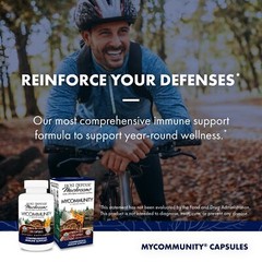 Herbal Mushroom Supplement for Immune Support 120 Capsules Organic MyCommunity