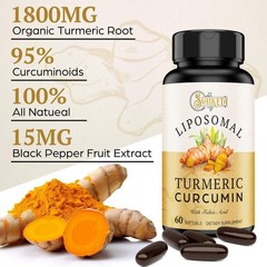 Liposomal Turmeric Curcumin Supplement 2000mg, 95% Curcuminoid Extract