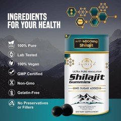100% Pure Himalayan Shilajit Gummies For Energy, Stamina & Wellness – 60 Gummies