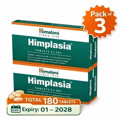 Himalaya Himplasia – (Pack of 3) (180 Tablets) Supports prostate health balance.
