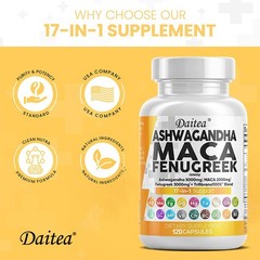 Daitea 17-In-1 Supplement With Maca Root Fenugreek 5000mg-30/60/120 Capsules