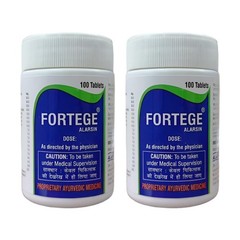 2 x Alarsin FORTEGE Tablets (100tab) Herbal Ayurvedic Men’s Wellness