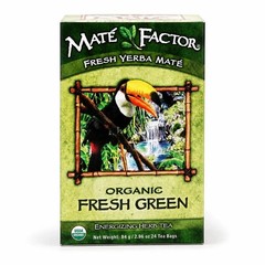 Mate Factor Organic Yerba Mate – Energizing Herb Tea Fresh Green 24 pckts