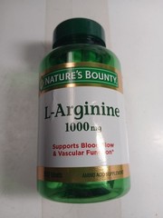 Nature’s Bounty L-Arginine 1000mg for Supporting Blood Flow and Vascular 6/2027