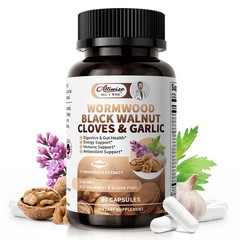 Parasite Cleanse Capsules/Extract-Wormwood,Black Walnut Hull, Clove, 60/120 Caps