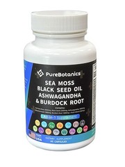 Sea Moss, Seed Oil, Ashwagandha, Burdock Root All-in-1 supplement 60 Caps SALE!