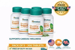 Himalaya Shuddha Guggulu 60 Tabs Herbal Supplement Pack of 5 Wellness Exp 05-27