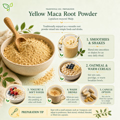 Yellow Maca Root Powder 1oz – 32 oz Pure Fine Lepidium Meyenii Premium Milled
