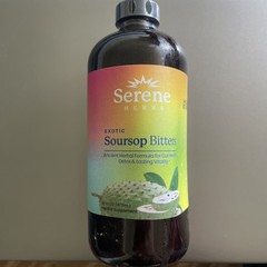 Serene Herb Exotic Soursop Bitters Liquid Gut Health Detox Lasting Vitality 16oz
