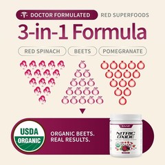 USDA Organic Beet Root Powder with Pomegranate & Spinach – 30 Servings, Mixed…