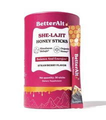 BetterAlt Pure Himalayan She-Lajit Honey Sticks Strawberry Flavor 30 Sticks