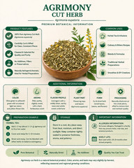 Organic Agrimony Herb & Powder Leaf | Whole Herb 1oz/4oz/8oz Natural Detox
