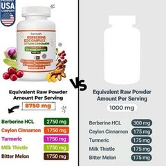 Harmonify Berberine Complex 1000mg with Ceylon Cinnamon 120 Veggie Capsules USA